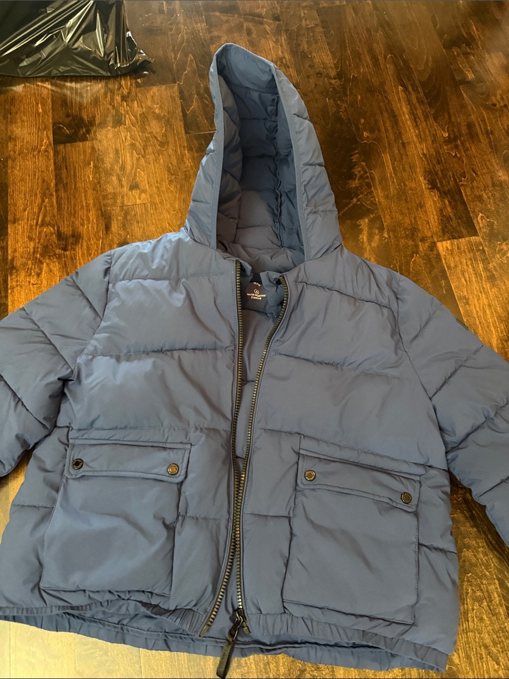 Unisex Hooded Puffer Jacket - Royal Blue